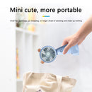 Mini Portable Fan Cute Cat USB Rechargeable Pocket Handheld Cooler (Blue)