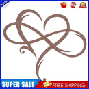 Metal Infinity Heart Art Love Wall Sign Decor for Living Room (Champagne)