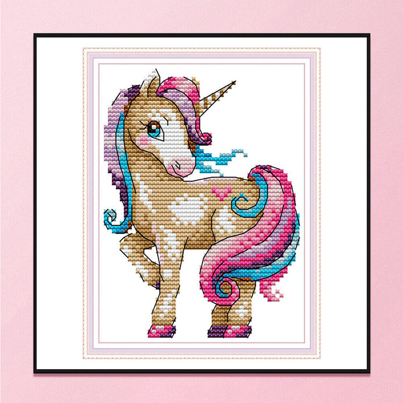 Magic Horse 14CT Counted Partial Cross Stitch DIY Craft Set Handmade Painting