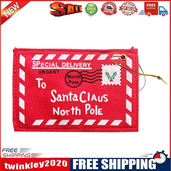 Non-Woven Christmas Envelope Pendant Gift Candy Bags Tree Party Hang Decor