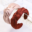 Solid Color Hair Bands Hair Accessories Cross Knot Hair Hoop Satin Head Band