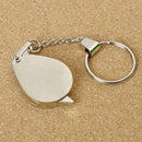 Portable 8X Folding Key Ring Magnifier with Key Chain Daily Magnifying Tool