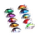 10pcs 3cm 1.5g Bionic Crank Wobblers Fishing Lures Jig Hooks Artificial Baits