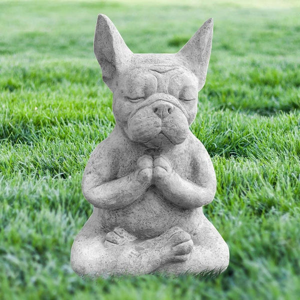 Dog Sculpture Stone Sculptures Sitting Zen Dog Statue Micro Landscape