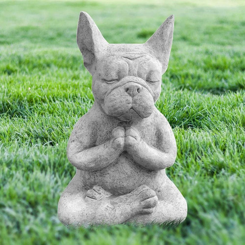 Dog Sculpture Stone Sculptures Sitting Zen Dog Statue Micro Landscape