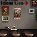 Metal Signs Elder Riding Motorcycle Iron Painting Metal Plate Poster Bar Decor