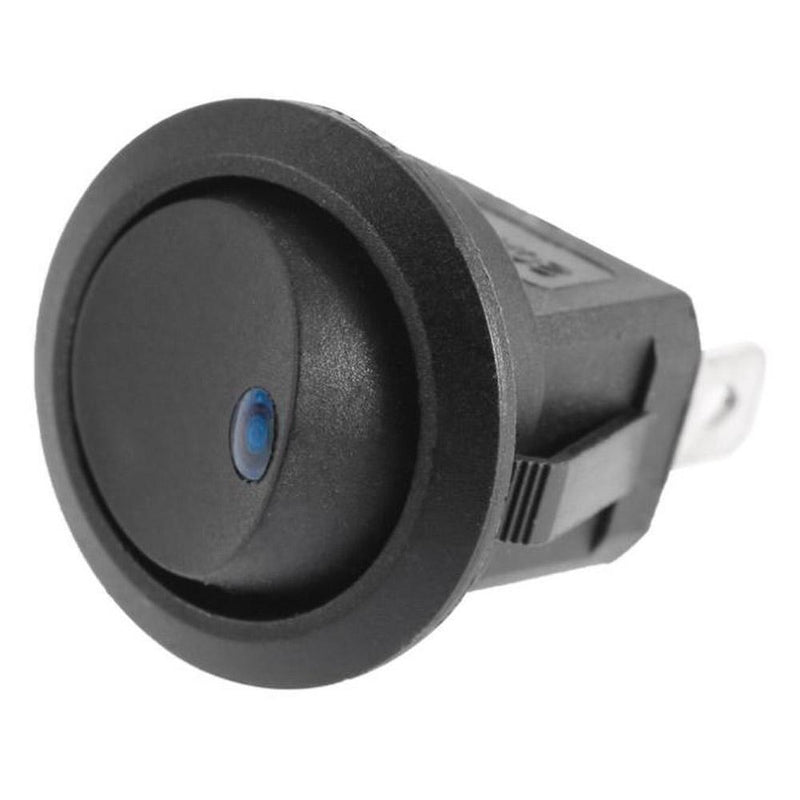 3 Models LED DIY Round Light Rocker Switch Power Button Switches (Blue)