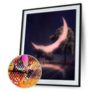 Diamond DIY moon Full Round Drill Rhinestone Picture