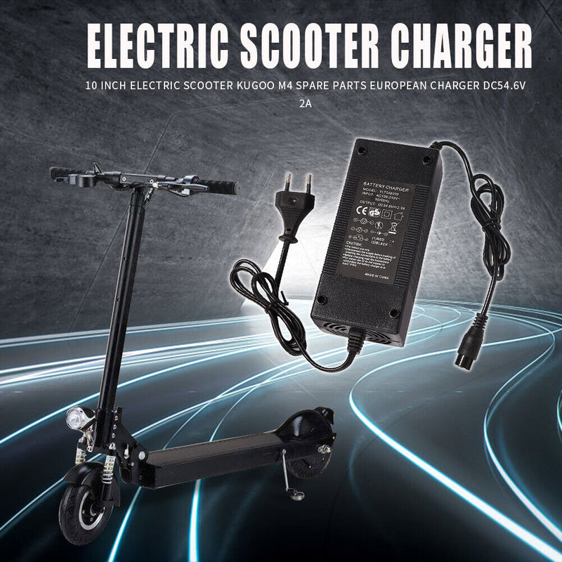 Electric Scooter DC 54.6V 2A Battery Charger Adapter for Kugoo M4 Kick Scooter