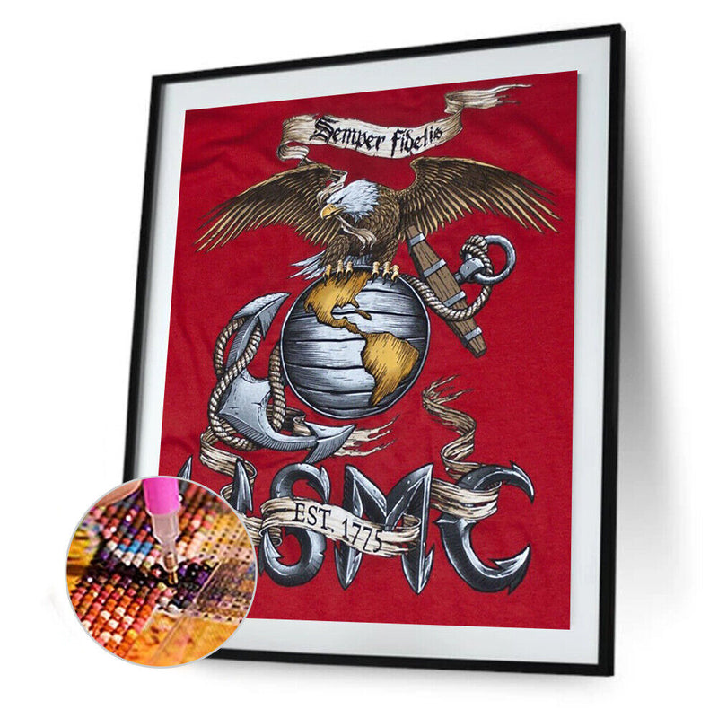 5D Rhinestone DIY American Eagle Full Round Drill Diamond Painting Ornaments Kit