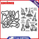 DIY Scrapbook Album Stamp Stencil Card Embossing Template Christmas Seal Decor