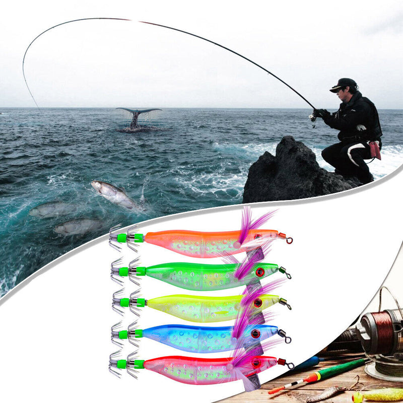 5pcs 10cm 8.1g Shrimp Jigs Fishing Lures Artificial Crankbait Hard Baits