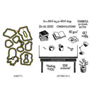 Desk Book Lamp Paper Cut Dies Metal Stencil Silicone Seal Stamp Mold (C) Newly