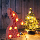 Mermaid Tail LED Night Lamp Children Gift Battery Powered Home Light (Pink)
