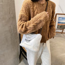 Fashion Rabbit Fur Chain Messenger Bag Women Fleece Shoulder Handbag (1)