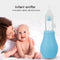 Silicone Baby Nose Cleaner Vacuum Sucker Infant Kids Nasal Aspirator (Blue)