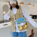 Cute Cartoon Duck Crossbody Bags Girl Canvas Shoulder Messenger Handbags