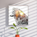 5D DIY Diamond Painting Kits Full Round Drill Moon Wolf Mosaic Picture Wall
