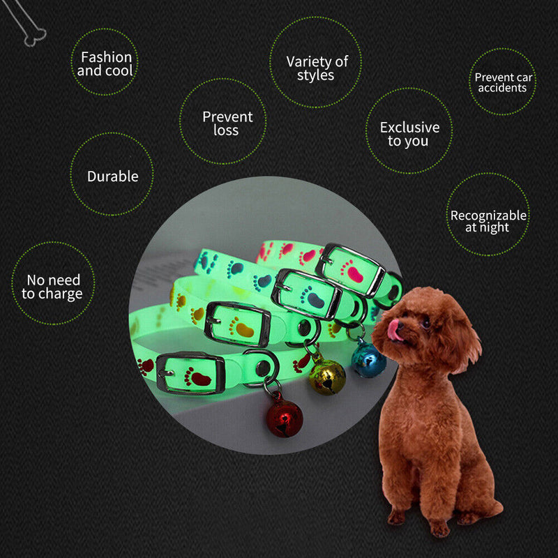 Glowing Pet Anti Lost Collar Luminous Neck Ring Cute Cat Dog Necklace Jewelry