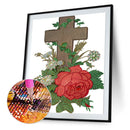 #A Diamond Drawing 5D Full Round Drill Mosaic DIY Flower Cross Kits Artwork Home