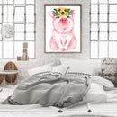 5D DIY Diamond Painting Flower Pig Full Square Drill Crafts Rhinestone Hangin