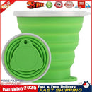 270mL Foldable Silicone Cup Outdoor Retractable Ultra-thin Mug (Green) Newly