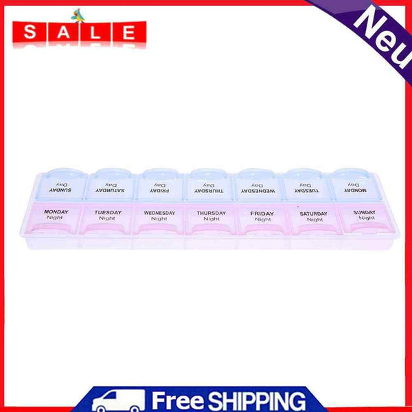 domybest 7 Day Night Pill Box Organizer Medicine Reminder Holder Container