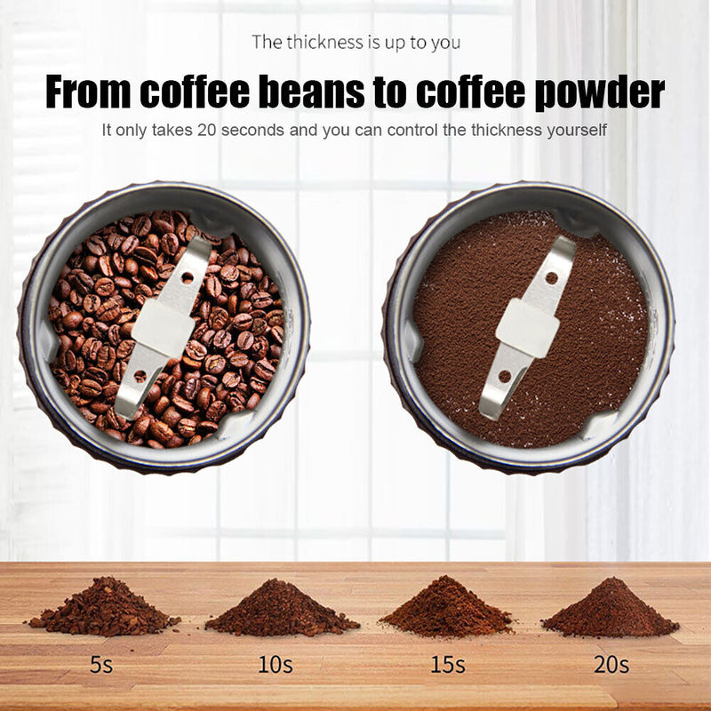 Electric Multigrain Coffee Bean Grinder Nut Spice Grinding Machine (Brown) Newly