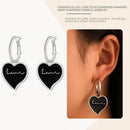 Fashion Alloy Love Letter Stud Earrings Hanging Drop Earring Female Jewelry