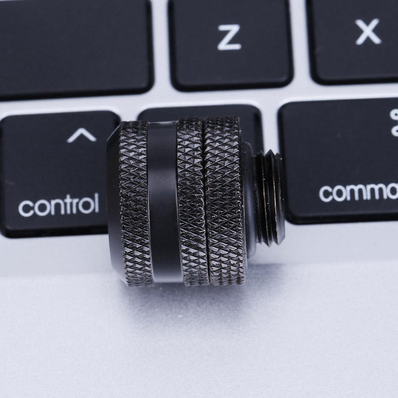 G1/4 Brass Connector for 14mm OD PC Water Cooling System Tubes(Black)