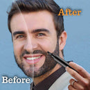 Beard Filling Pen Kit Eyebrow Moustache Filler Pencil Styling Tools (Brown)