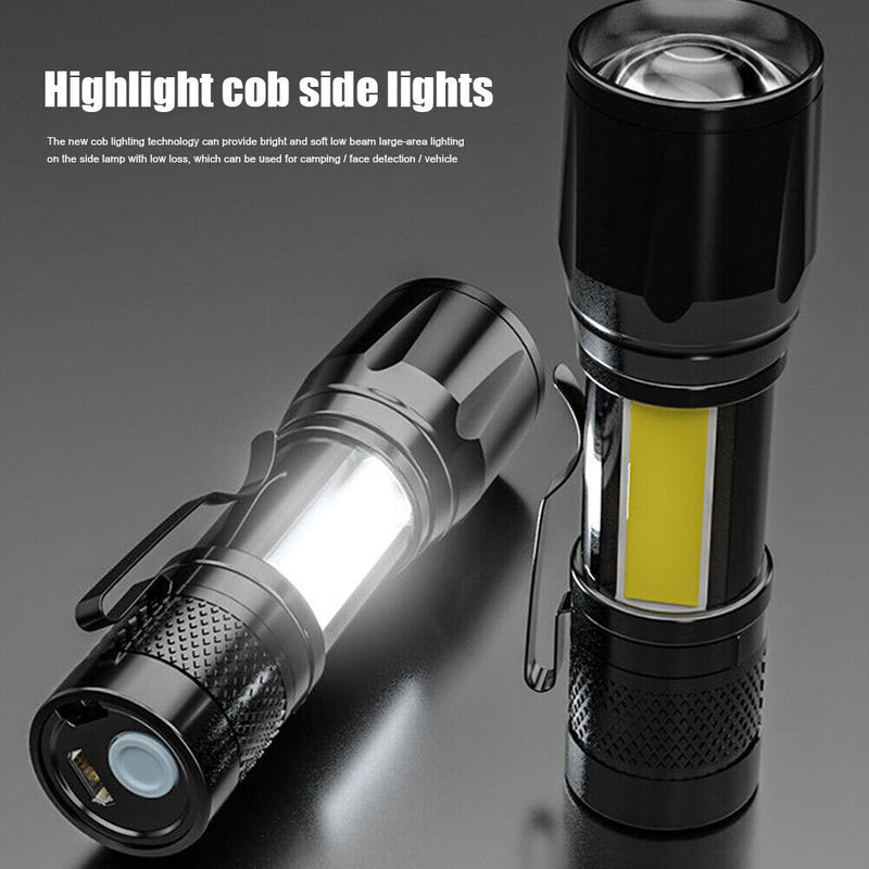 USB Rechargeable Built - in Battery Flashlight Plastic Home Night Lantern Torch