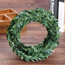 7.5m Silk Wreath Green Leaf Iron Wire Artificial Vine Decor DIY Wedding E7U1