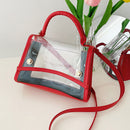 PVC Women Clear Crossbody Bag Summer Female PU Leather Handbags Phone Purses