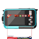 Waterproof Underwater Camera Dual Screen HD 48MP Digital Camera (Blue) Newly