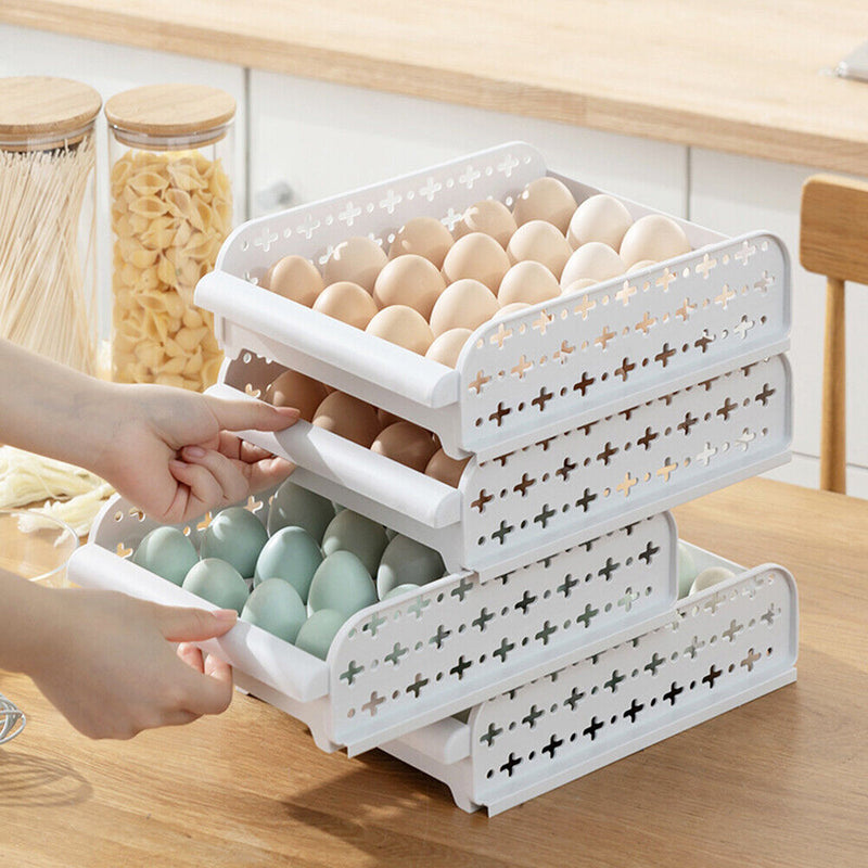 20 Grids Egg Storage Box Plastic Refrigerator Space Saver Holder Container Newly