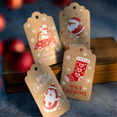 Kraft Paper Santa Claus Kraft Tag Christmas Labels Hang Tags Gift Wrapping