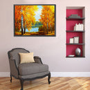 5D Diamond Painting Kit Riverside Woods Full Round Drill Rhinestone DIY Art