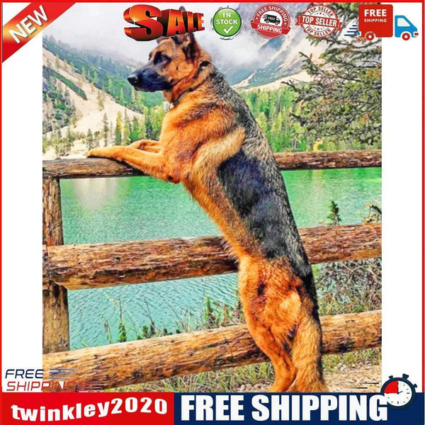 Unframed Running Dog See the Scenery Oil Painting Picture By Numbers Craft