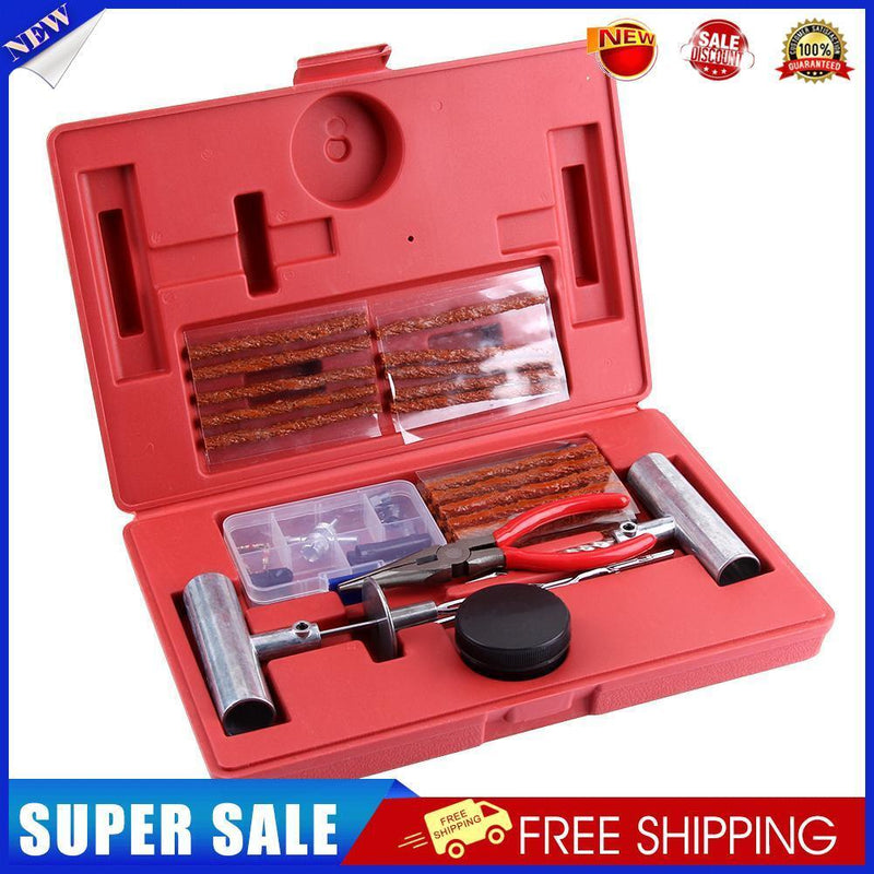 56pcs Universal Heavy Duty Tire Repair Tools Kit for Motorcycle ATV Car
