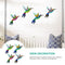 Metal Hummingbird Wall Decor - Outdoor Indoor Hanging Wall Art Set of 4