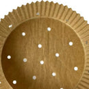 100x Air Fryer Disposable Paper Liner Non-Stick Steamer Baking Mat (Brown) Newly