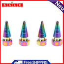 4PCS CNC Rainbow Color Car Tire Valve Cap Automotive Aluminum Alloy