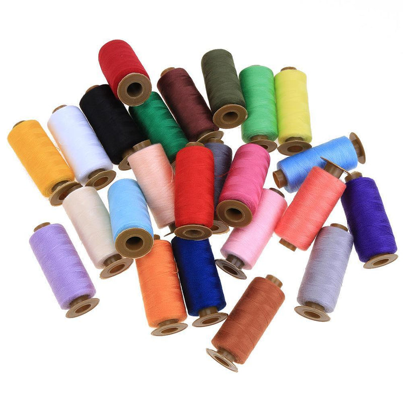 24 Rolls 500 Yards Colorful Durable Hand Stitch Cotton Thread Line Sewing