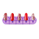 3 in 1 Nail Holder Practice Training Display Stand w/15pcs Nail Tip (Purple