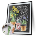 Letter Bonsai Colouring Oil Canvas Picture DIY Hand Painted Paint By Numbers Kit