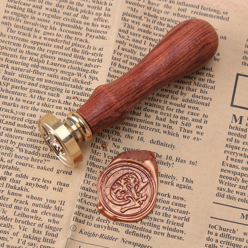 Ancient English Alphabet Letter Metal Seal Wax Stamps Sticks Candles Set (C