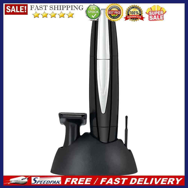 2 in 1 Nose Facial Hair Trimmer Electric Eyebrow Scraper Cleaner Shaving Tool