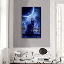 Diamond Painting 5D Moon Black Cat DIY Full Round Drill Decoration Handwork