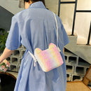 Cute Sequins Cat Crossbody Bag Leather Women Kids Small Purse Messenger Handbags